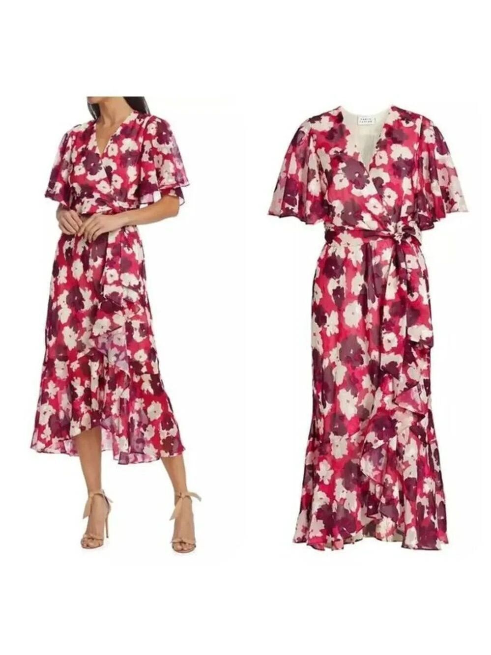 Tanya Taylor Blaire Floral Wrap Dress Sz 0
